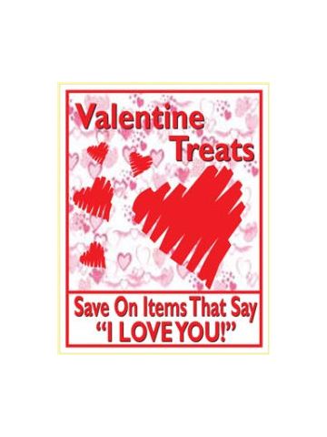 Window Poster, "Valentine Treats", 28" x 36"