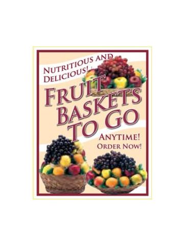 Hanging Poster Set, "Fruit Baskets", 24" x 32"