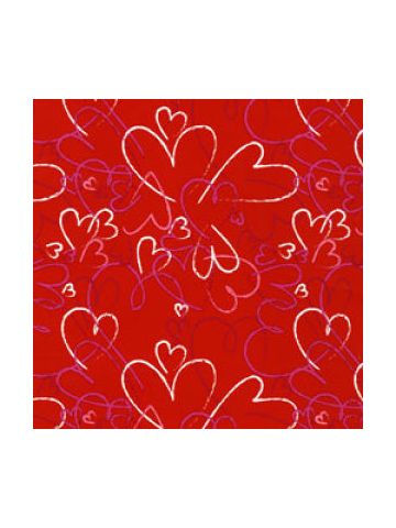 Valentine Gift Wrap, Heart Toss, Valentine's Day, Linework