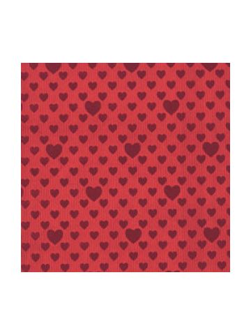 Valentine Gift Wrap, Red Foil Embossed Hearts
