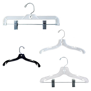 50 Retail Store Clothes Shirt Hangers 17" Plastic w/ Strap Slots Bundled 43cm 