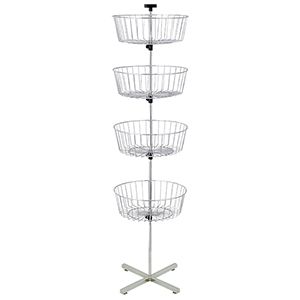 4-Tier Wite Wire Spinner Rack 